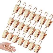 30 Pack Mini Heavy-Duty Hook Clip Set Curtain Clips for Photos Home Gold