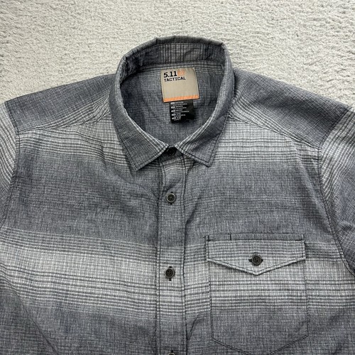 Camisa para hombre 5.11 Tactical Tango con botones azul gris talla mediana - Imagen 2 de 7