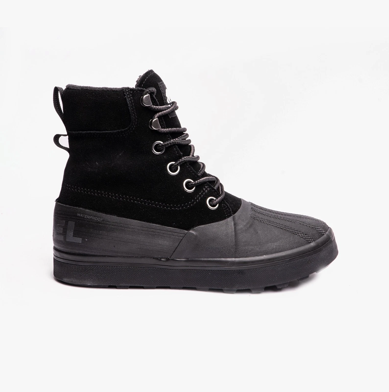 Sorel Metro II Mens Suede Lace-Up Waterproof Casual Black/Jet Snow Boots
