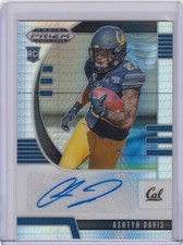 * ASHTYN DAVIS * 2020 NFL DRAFT PRIZM SILVER REFRACTOR HOLO AUTO RC # 75