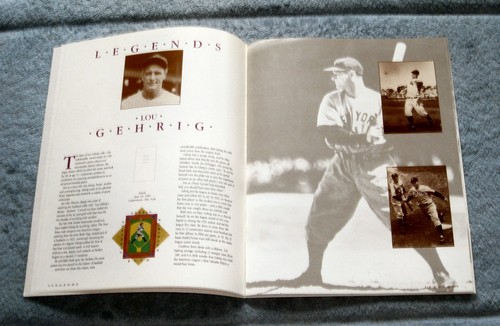 VTG New Legends Baseball scrapbook & stamp album with 4 Baseball Cards & Stamps - Picture 11 of 11