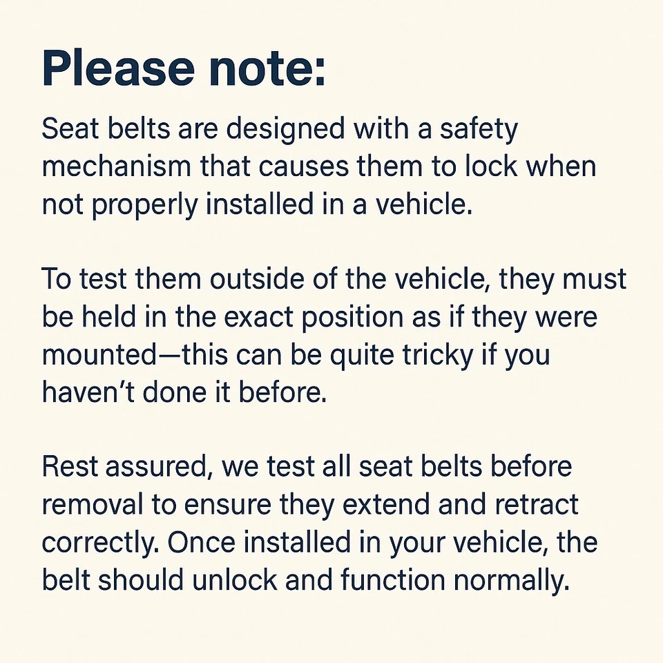Seat Belt Front Bucket HT Passenger Retractor Fits 10-12 MINI COOPER 1112909 Foto 4 de 4