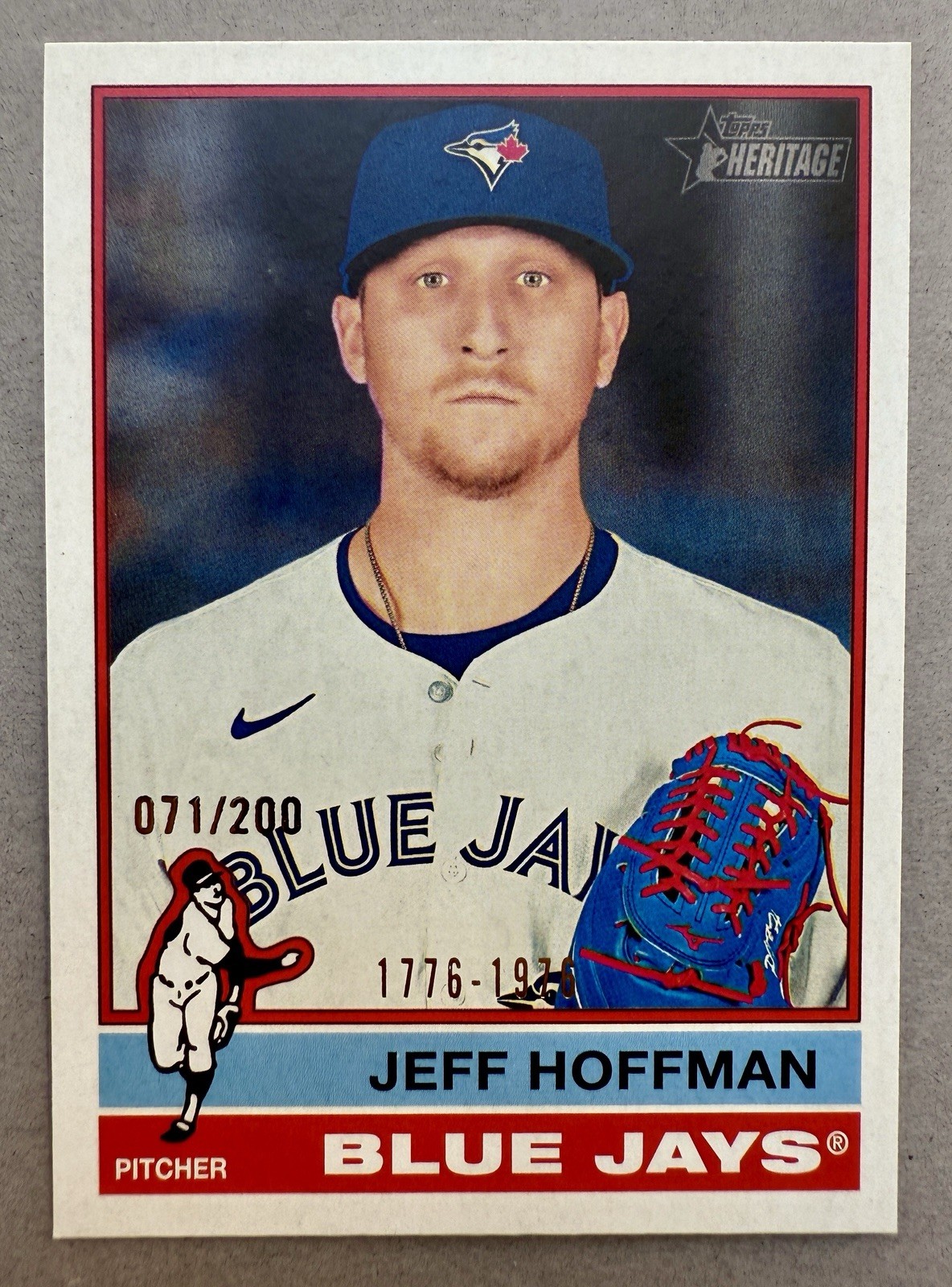 2025 Topps Heritage - Jeff Hoffman Bicentennial 71/200 SP #431 - Blue Jays