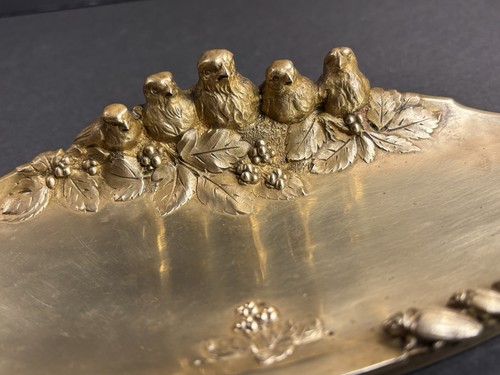 Antique Bronze Tray/Pen Holder/Statue/Signed/Art Nouveau/France C.1900/Bird/Desk - Picture 4 of 18
