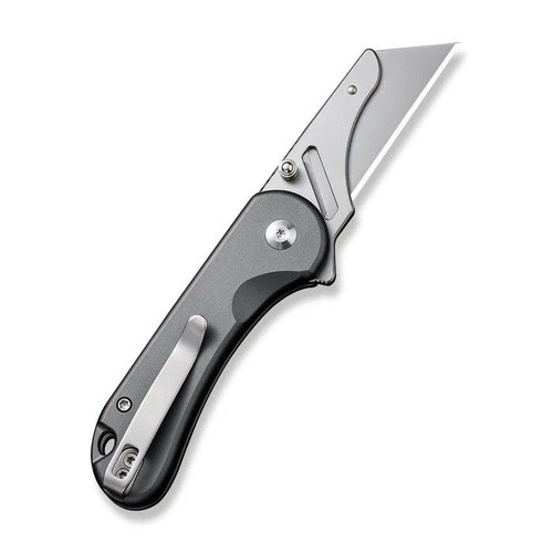 Civivi Elementum Utility Button Lock Pocket Knife Gray Aluminum Handle C23039B4 - Picture 2 of 8