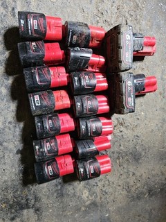 Milwaukee M12 12V Batteries X 16 For Spares And Repairs 1.5ah 2ah 6ah