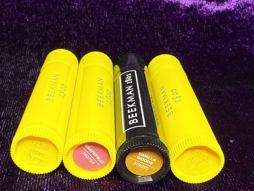 Beekman 1802 Goat Milk Lip Balm Set PURE VANILLA WOODS ORANGE GRAPEFRUIT Lot - Picture 3 of 4