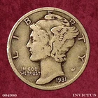 1931-S Mercury Dime (Circulated) Scarce Issue ~ Grade: Fine