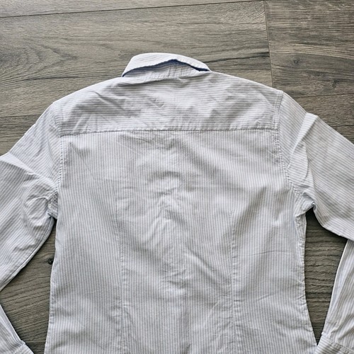 Camisa Gant Manga Larga Para Mujer Talla UK 12 Azul Rayas Calce Ajustado Excelente Estado - Imagen 8 de 8