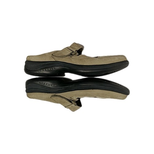 Merrell Topo Clutch Women US 9 Sand Suede Mary Jane Mules Slip On Shoes - Picture 7 of 12