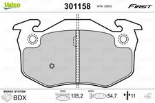 VALEO 301158 Bremsbeläge Satz Hinten für RENAULT CLIO II (BB0/1/2, CB0/1/2)