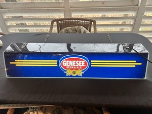 Genesee Beer And Ale Extremely Rare Pool Table Light, Great Condition 38” Works