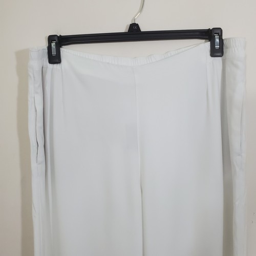 Pantalones J. Jill Pull On Pierna Ancha Blanco Rayón Informales Boho Nuevos con Etiquetas Talla Grande - Imagen 3 de 10
