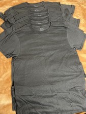 Gildan 6-pack Black Solid Heavy Cotton Short Sleeve Blank T-Shirt size S