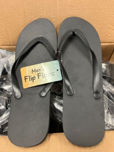 Lot of 16 NEW Men's Black Flip-Flops Size M (9/10) MB - Picture 2 of 7