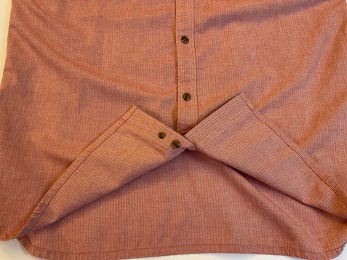 Mens Prana Long Sleeve Shirt Coral Pink Flap pockets Made In India XL EUC - Picture 8 of 15