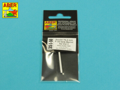 MW22 ABER MODELS 35L50 SOVIET 76,2MM F-32 TANK BARREL FOR KV-1  for TRUMPETER 1/