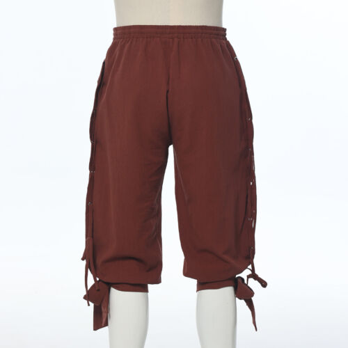 Medieval Pirate Breeches Shorts Viking Cropped Pants for Halloween Theme Party - Picture 15 of 17