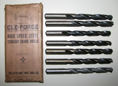 6 NEW 15//32/"x 4/"x 3//8/" REDUCE SHANK JOBBERS DRILL CHICAGO-LATROBE .4688/" USA