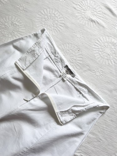 Sarah Pacini Women's White Wide-Leg Pants Light Linen-Blend Ballon Trousers Sz S - Picture 4 of 6