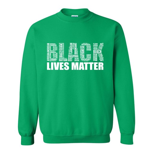Black Lives Matter SWEATSHIRT RUNDHALSAUSSCHNITT Vintage Buchstaben Pullover - Bild 6 von 8