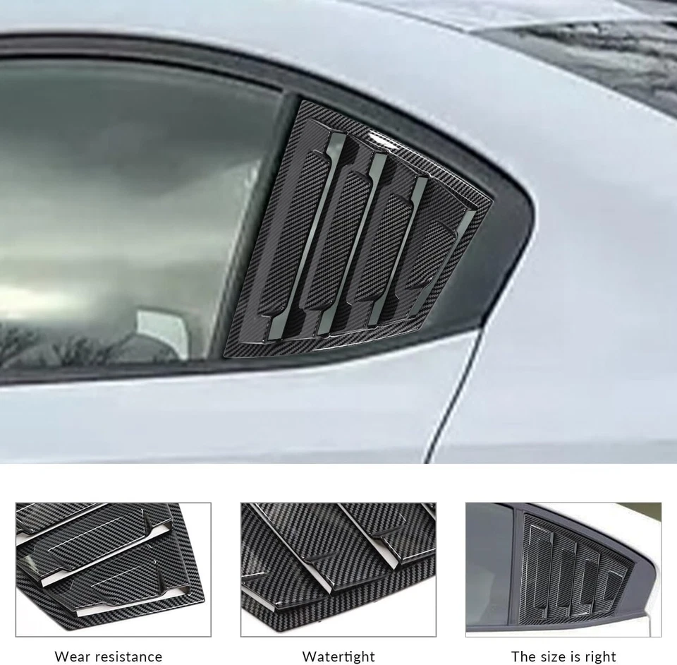 Persianas de ventana lateral trasera DLOVEG para accesorios Subaru WRX STI 2015-2021 Foto 4 de 4