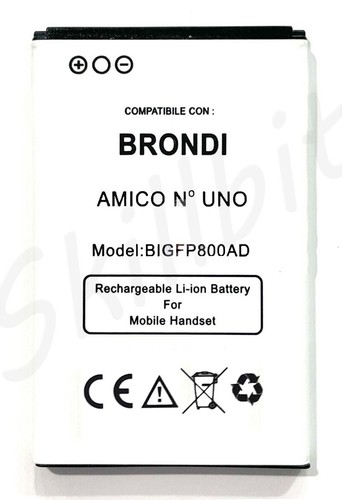 BATTERIA PER BRONDI AMICO N. 1 N.1 N1 NUM NUMERO UNO BL-11AT BIGFP800AD 1100 mAh - Zdjęcie 1 z 3