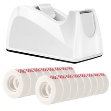 Amazon Basics Tape Dispenser with Refill Rolls - 3/4" x 16 Count (Pack of 1) 