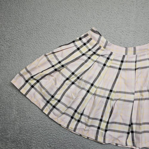 Faded Rose Skirt Womens XL Plaid Pleated Short Zipper Side - Picture 4 of 14