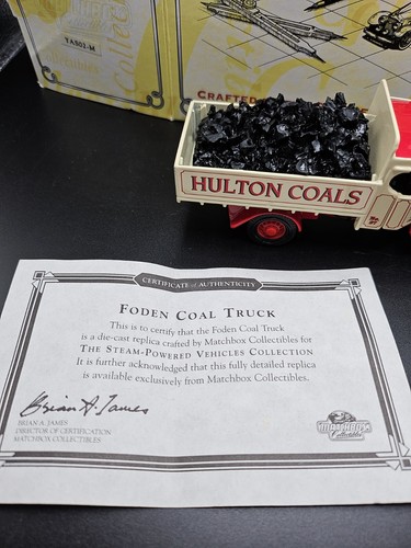 JCA Matchbox Collectibles YAS02-M Foden Coal Truck Cream Red Hulton Coals IOB - Picture 11 of 19