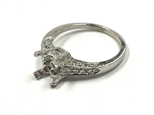 TACORI PLATINUM & DIAMOND SEMI MOUNT ENGAGEMENT RING SIZE 5.25 - Picture 3 of 5