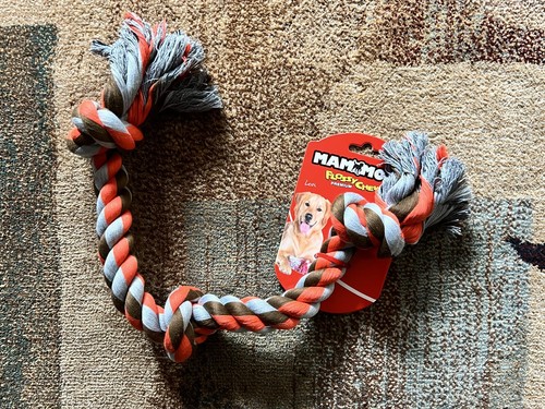 Tug Rope Mammoth Flossy Chews Color Rope Tug Large 3 Knot Premium Tug - Picture 2 of 8