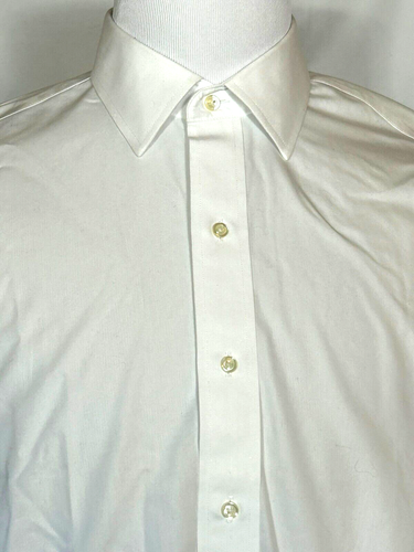 Brooks Brothers Madison Dress Shirt Mens 17 37 White Cotton Non Iron Button Up - Picture 7 of 9