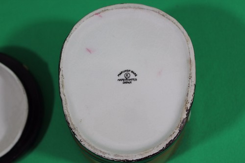 Maruhon Ware Hecho en Japón Banda de Marcha Sombrero de copa Maceta Almacenamiento con Tapa - Imagen 5 de 6