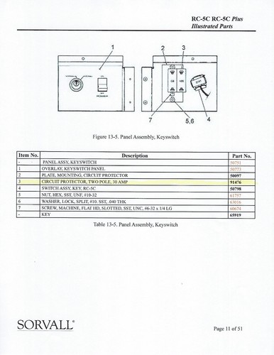Sorvall Power Switch/30A Breaker for RC5B, RC5B+, RC5C, RC5C+ centrifuge - Picture 5 of 6
