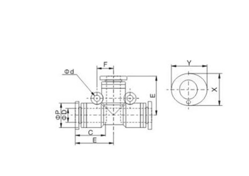 PE T-Stück Pneumatik Steckverbinder Luftschlauch Schnellverbinder 4mm-16mm - Picture 10 of 17