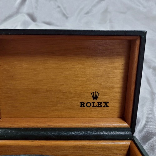 Genuine Rolex Watch Box 68.00.2 Green Box Wooden Box And Case Vintage Rare - Picture 12 of 23