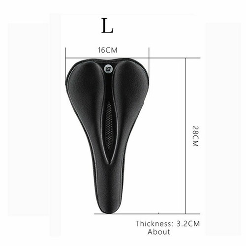 RockBros Bike Saddle Silicone Gel Soft Cycling Bicycle Saddle with Rain Cover - Afbeelding 13 van 13