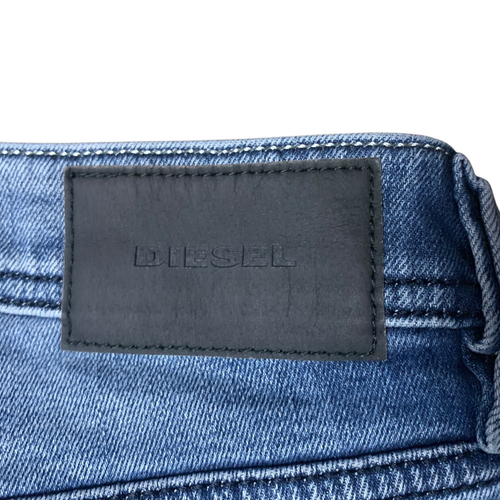 Diesel Jeans Mens 30x30 Blue Denim Larkee Beex Regular Tapered Stretch Button - Picture 13 of 14