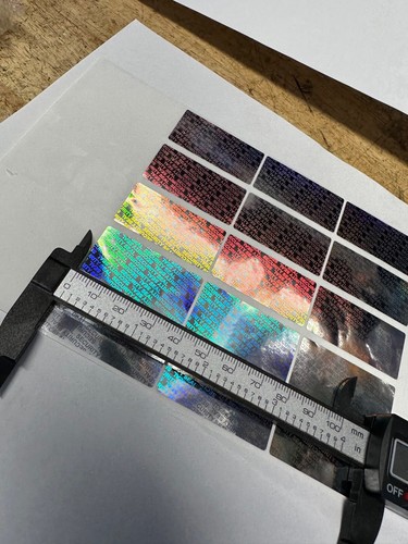 100 pegatinas de etiqueta de seguridad holograma código de barras vacío de garantía manipulación piezas evidentes - Imagen 5 de 6