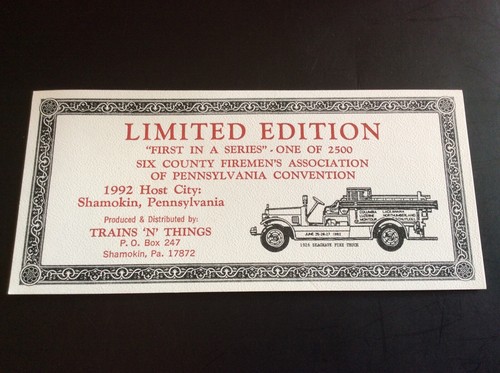 ERTL 1926 Seagrave Fire Truck Bank Ltd Edition 2500 Firemen’s PA Convention 1992 - Imagen 6 de 12