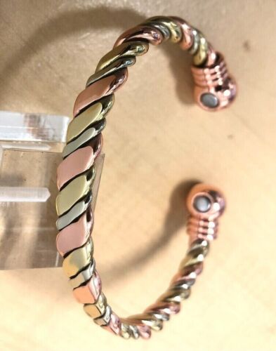 Multi Color Copper Magnetic Bangle Bracelet Arthritis Pain Relief Energy Cuff - Picture 2 of 4