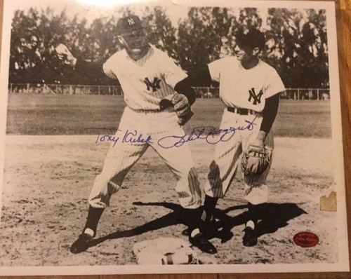 Phil Rizzuto & Tony Kubek Autographed Signed 8x10 Photo New York Yankees PSA/DNA - Afbeelding 1 van 5