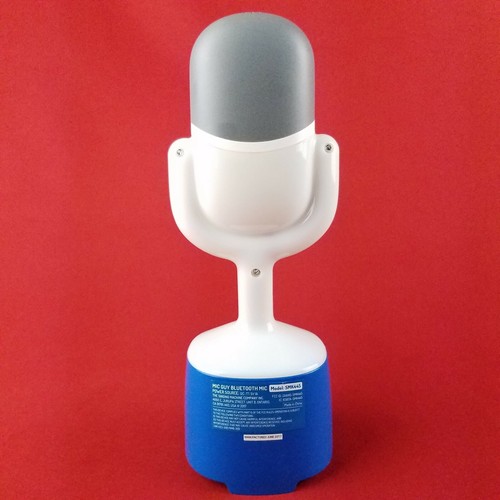 Mic Guy Microphone Bluetooth Speaker with Color Changing LED Lights Rechargeable - Picture 7 of 7