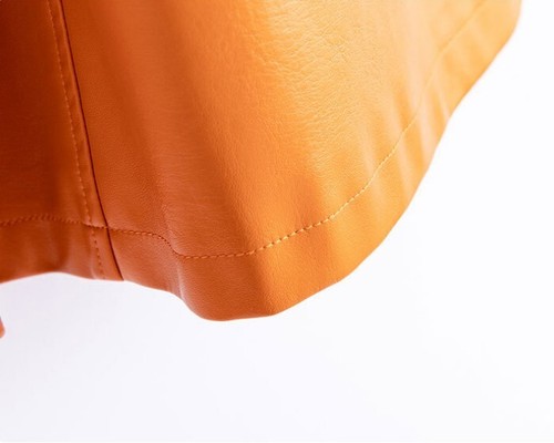 Giacca a vento donna pelle lunga donna rossa PU pelle trench coat nuovo invernale - Foto 16 di 18