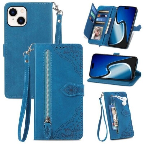 For iPhone 16 16e 15 14 13 12 11 Pro Max Plus Wallet Case Shockproof Flip Cover - Picture 15 of 69