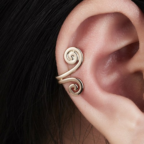 1pc Punk Women Men Earring Crystal Heart Clip Ear Cuff Stud Wrap Cartilage Gift - Picture 16 of 51