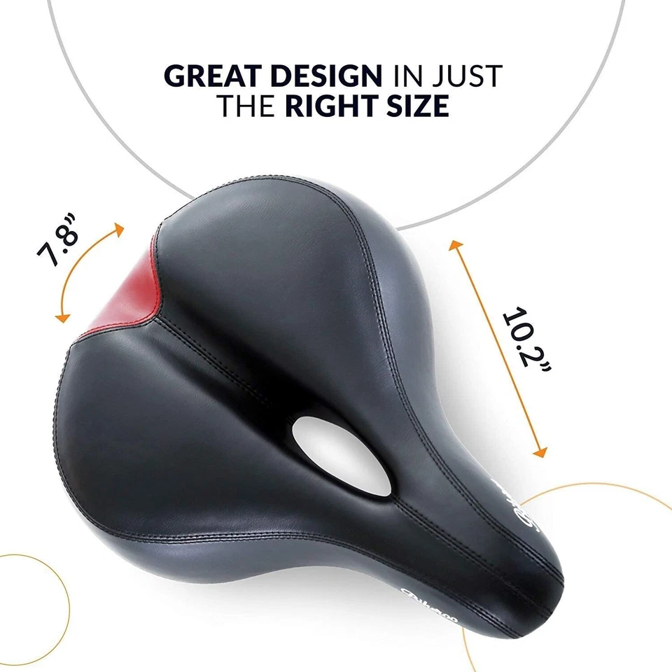 New Bicycle Saddle Bike Seat Comfort Wide Soft Sporty Memory Foam Fast Shipping - Image 3 of 4