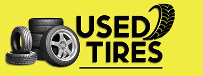 3ft x 8 ft Custom Made Used Tires Banner- 3 Sizes available