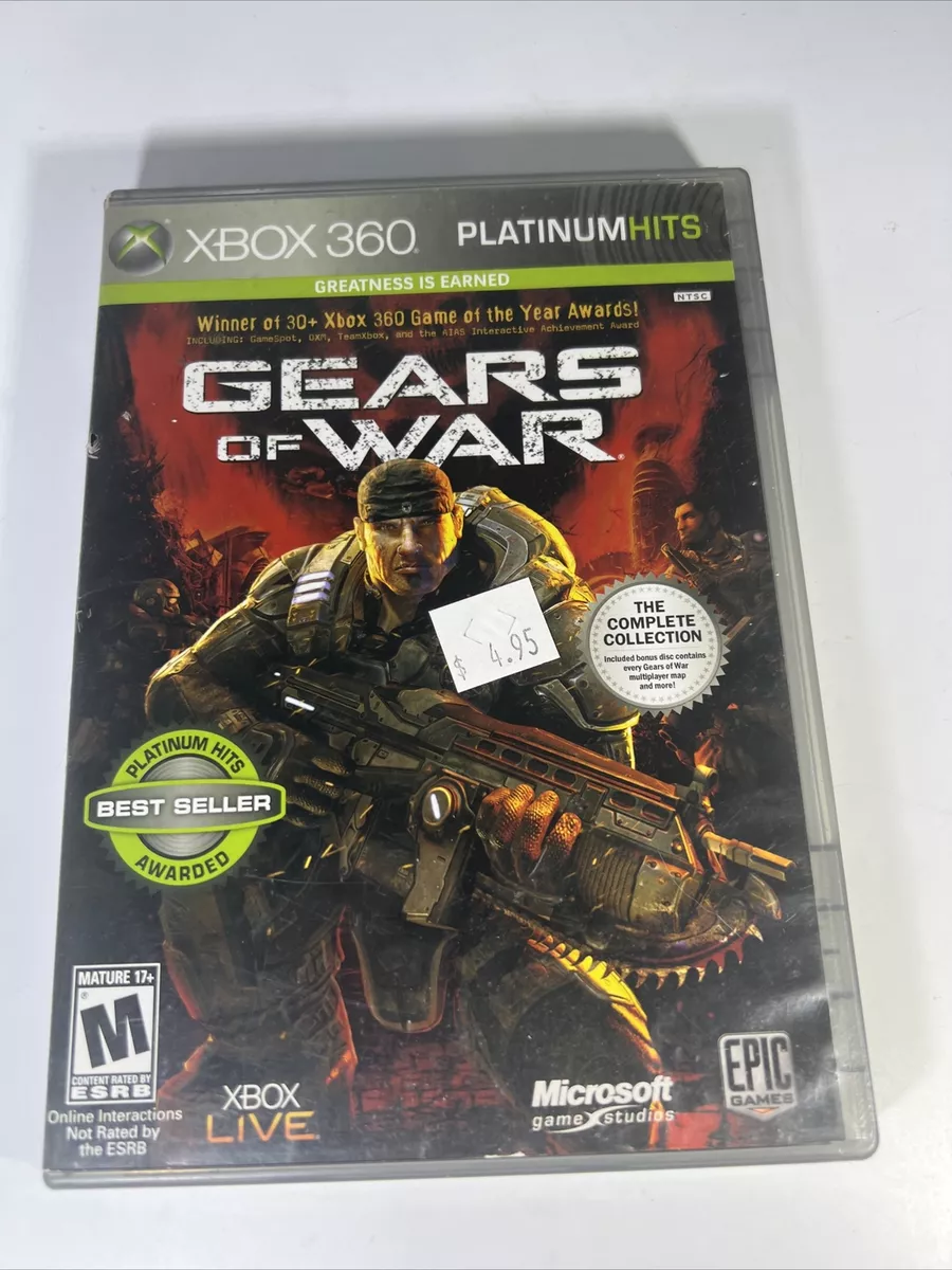 Gears Of War 2-Disc Bonus Edition Xbox 360 Complete Collection Platinum  Hits NEW 882224743068